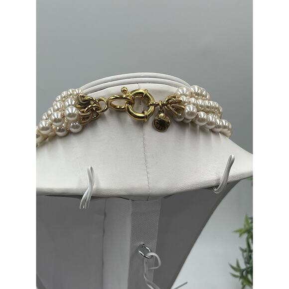 J. Crew Vintage Off White Multi-strand Off White Faux Pearl Necklace - Picture 4 of 5